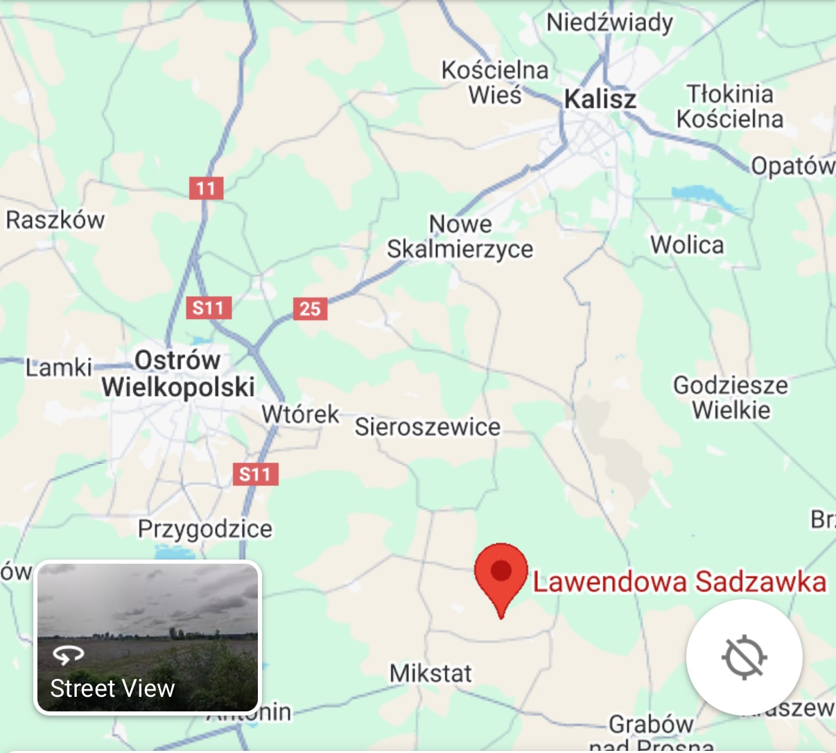 Mapa lokalizacji Lawendowej Sadzawki